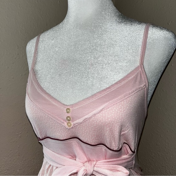 Vintage Y2K Hollister 2000s RARE! Iconic Baby Pink Babydoll Bow Tank Top - Picture 2 of 10